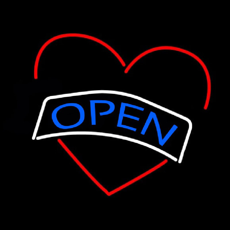 Open Heart Neon Skilt