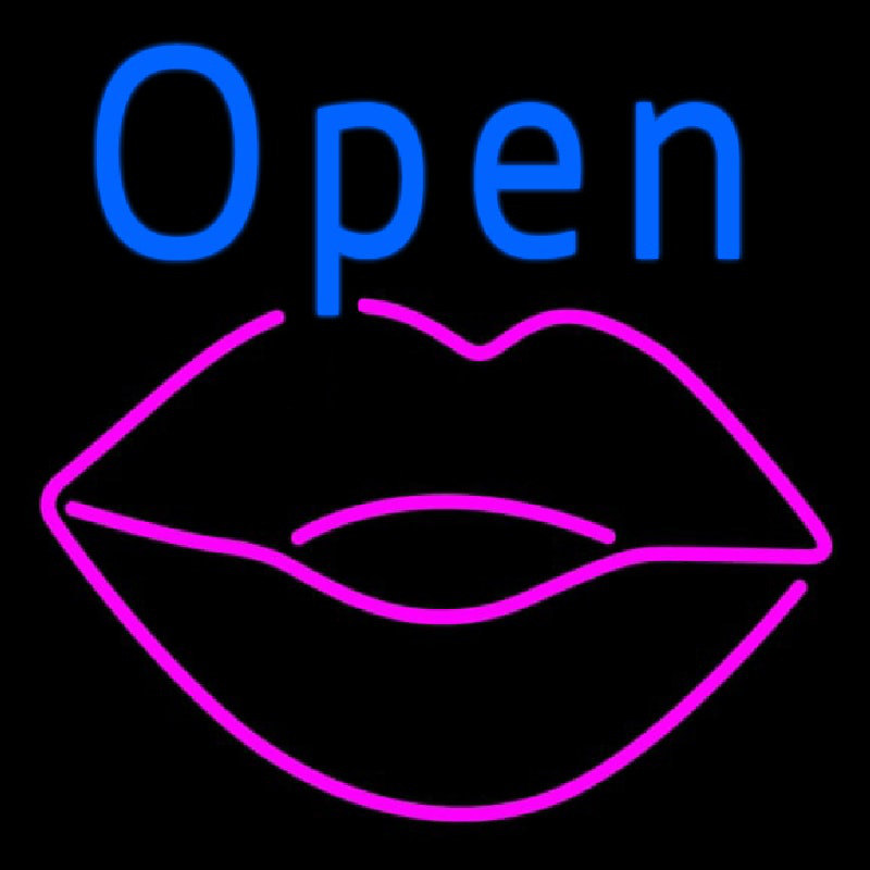 Open Lip Neon Skilt