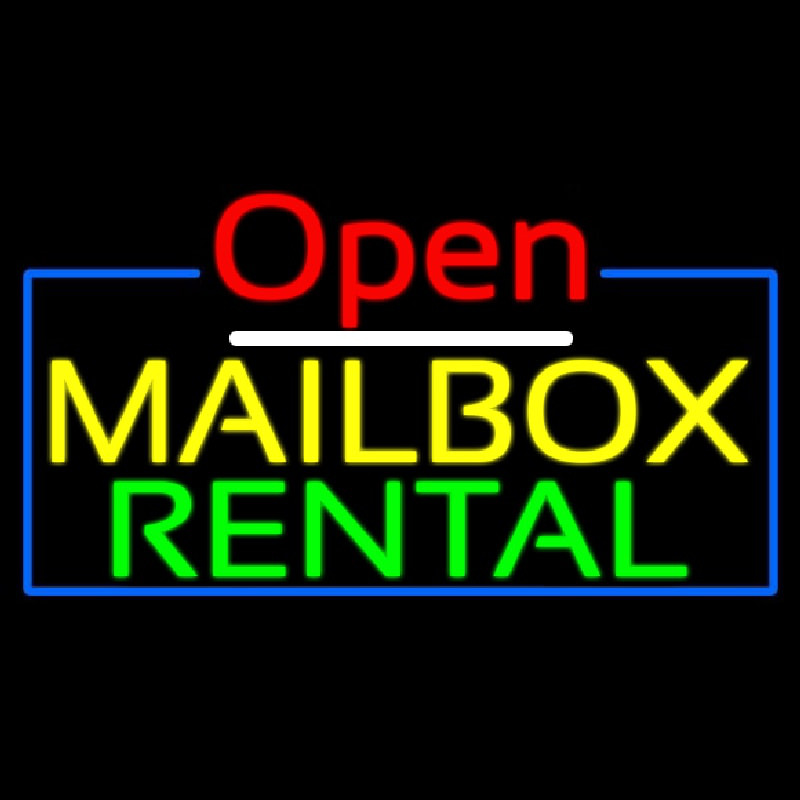 Open Mailbo  Rental Neon Skilt