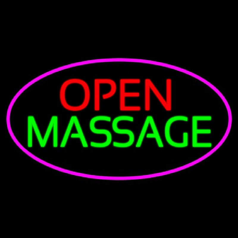 Open Massage Neon Skilt