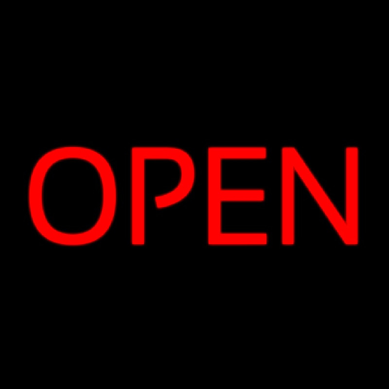 Open No Border Neon Skilt