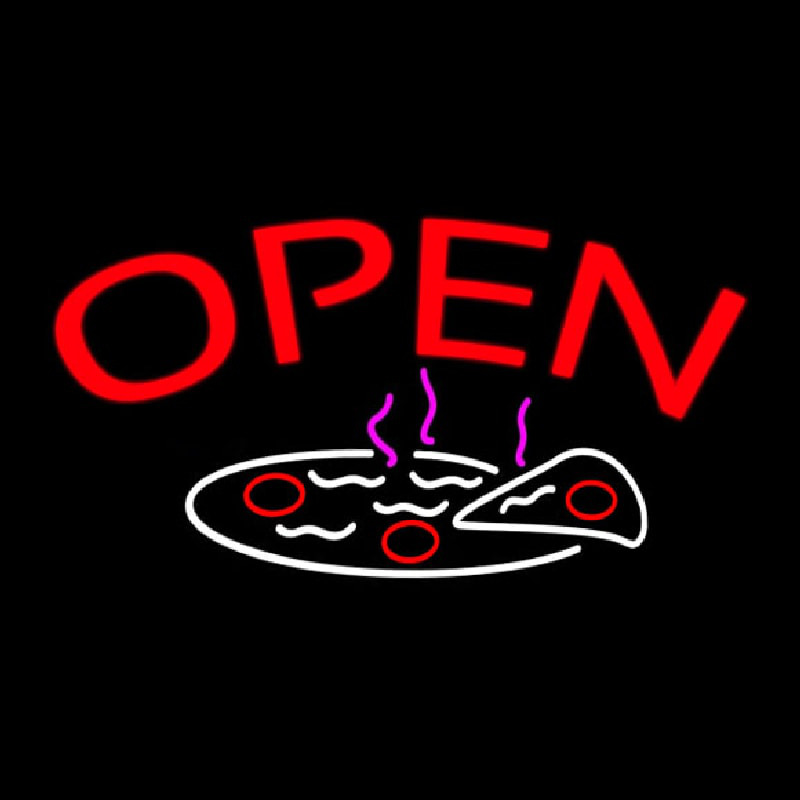 Open Pizza Neon Skilt