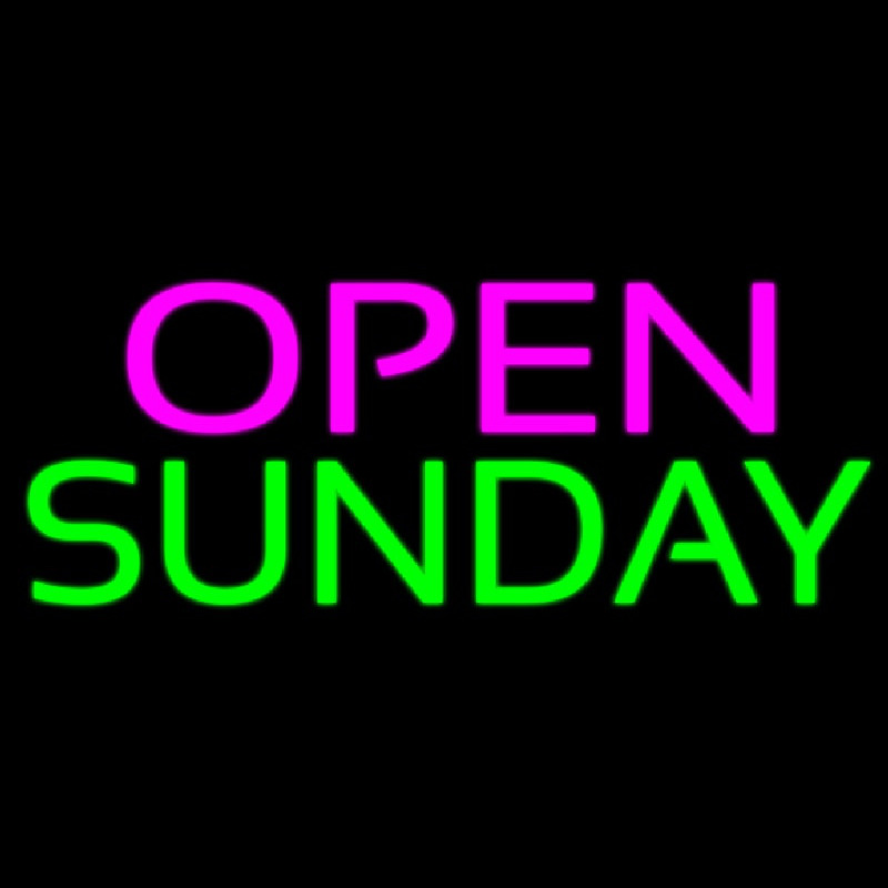 Open Sunday Neon Skilt