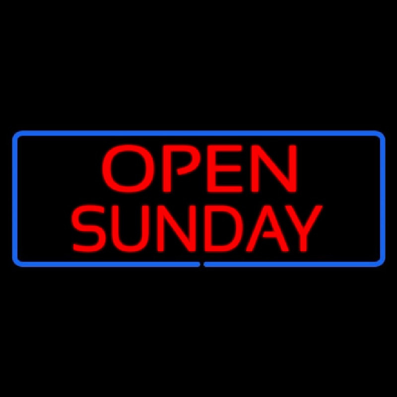 Open Sunday Neon Skilt