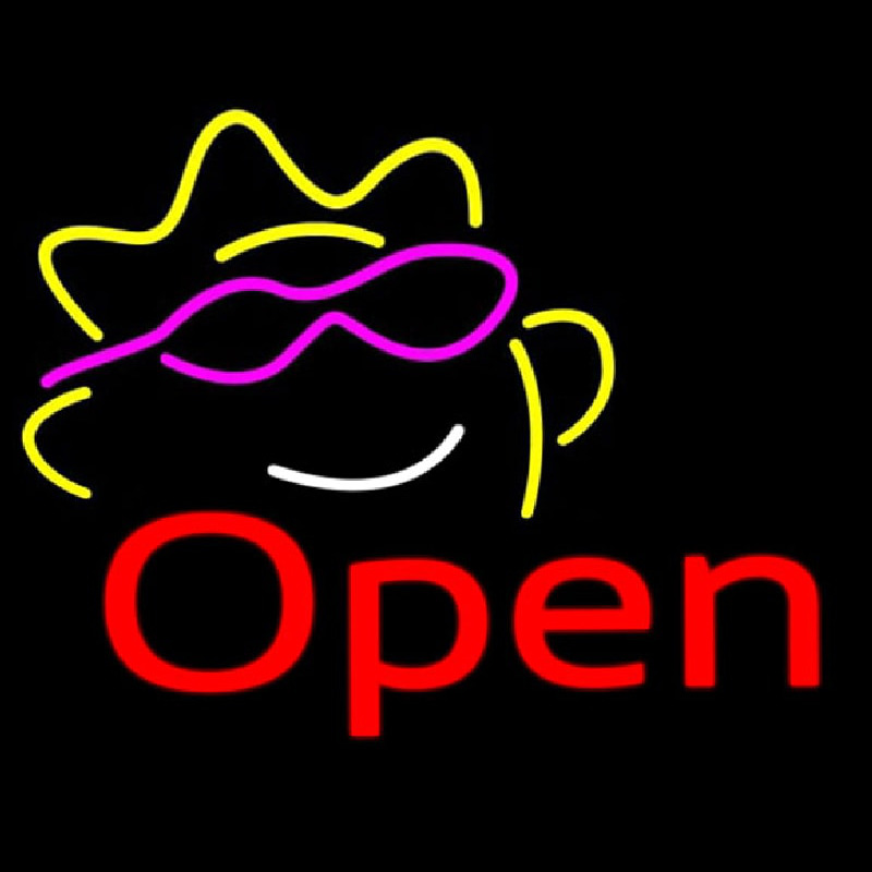 Open W Sun Logo Neon Skilt