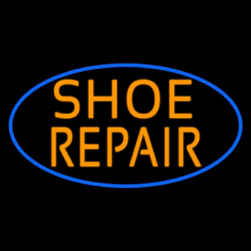 Orange Shoe Repair Neon Skilt