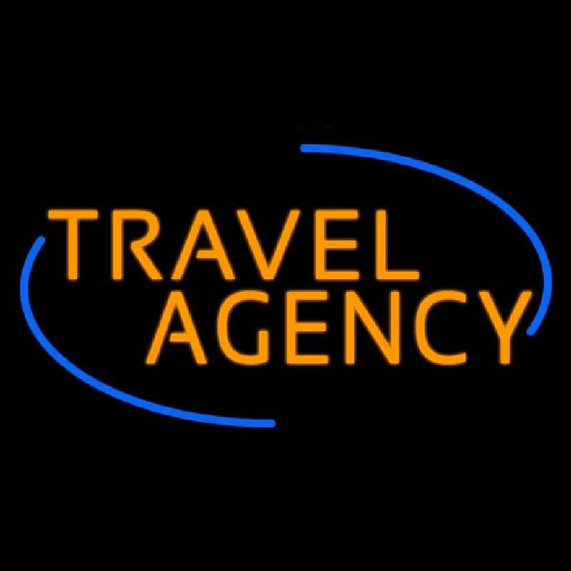 Orange Travel Agency Neon Skilt