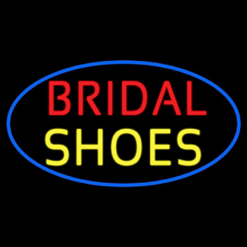 Oval Bridal Shoes Neon Skilt