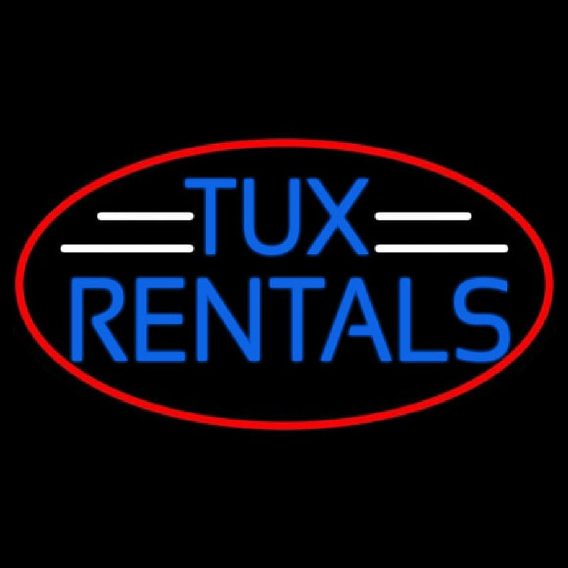 Oval Tu  Rental Neon Skilt