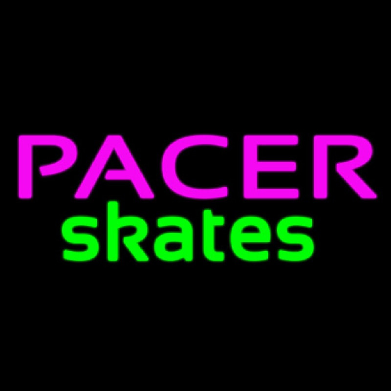 Pacer Skates Logo Neon Skilt