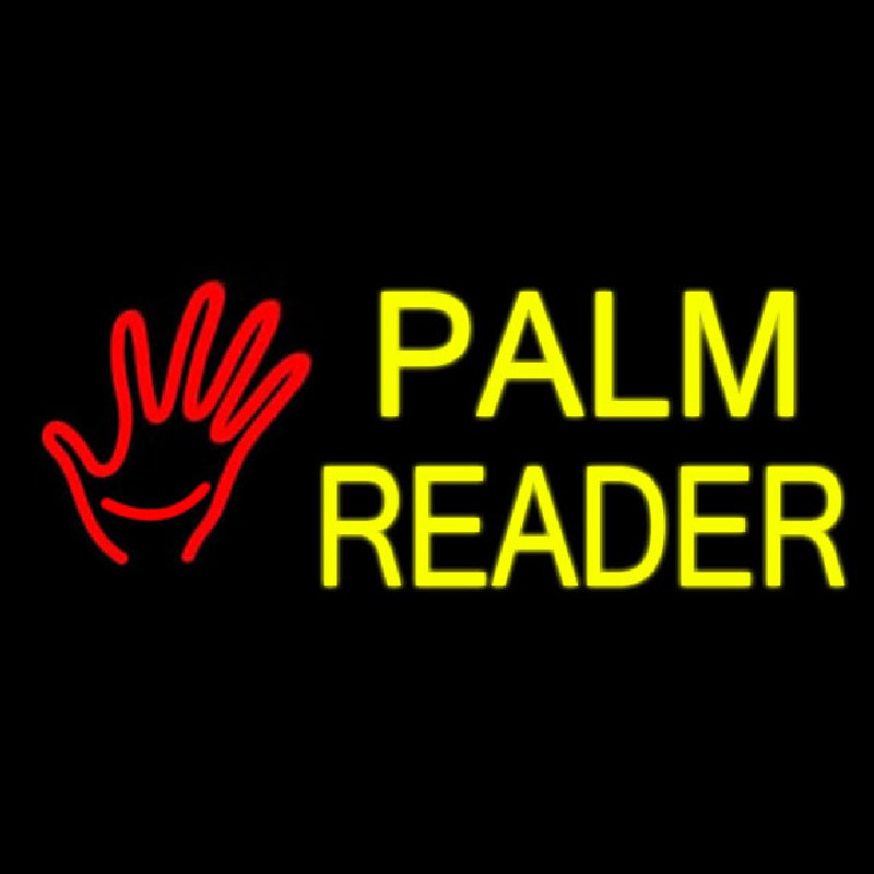 Palm Reader Logo Neon Skilt