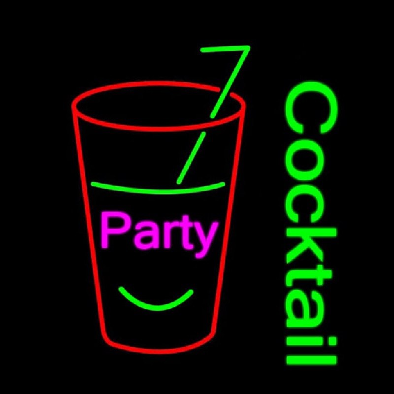 Party Cock Tail Neon Skilt