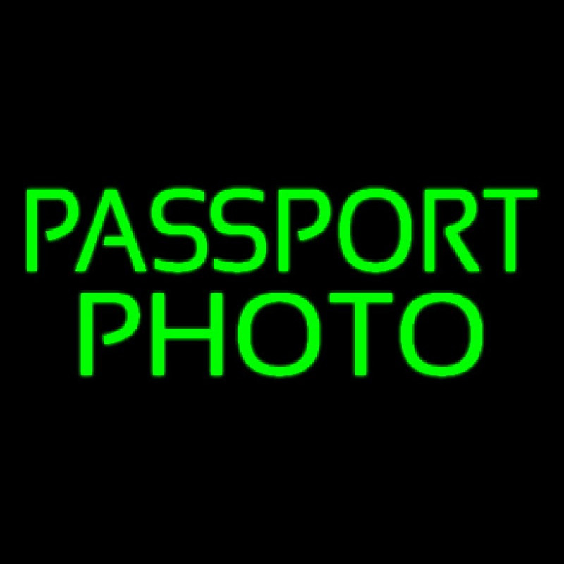 Passport Photo Block Neon Skilt