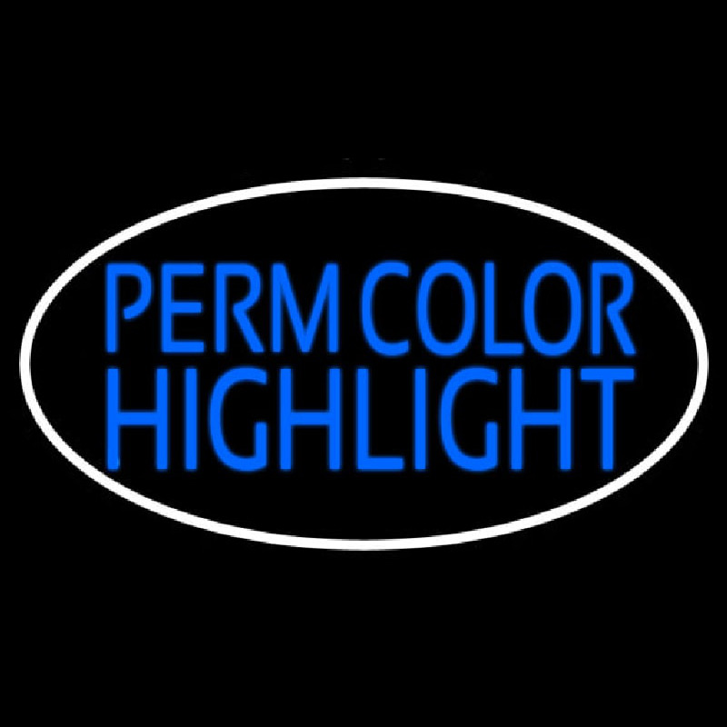 Perm Color Highlight Neon Skilt