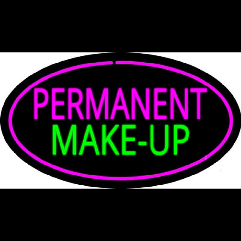 Permanent Make Up Oval Pink Neon Skilt