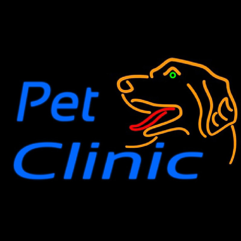 Pet Clinic And Care Neon Skilt