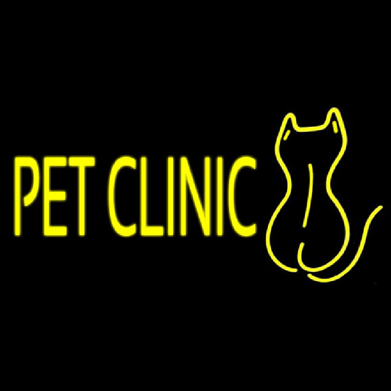 Pet Clinic Neon Skilt