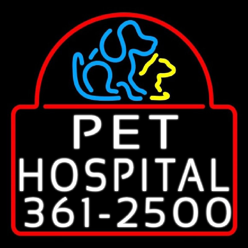 Pet Hospital Neon Skilt