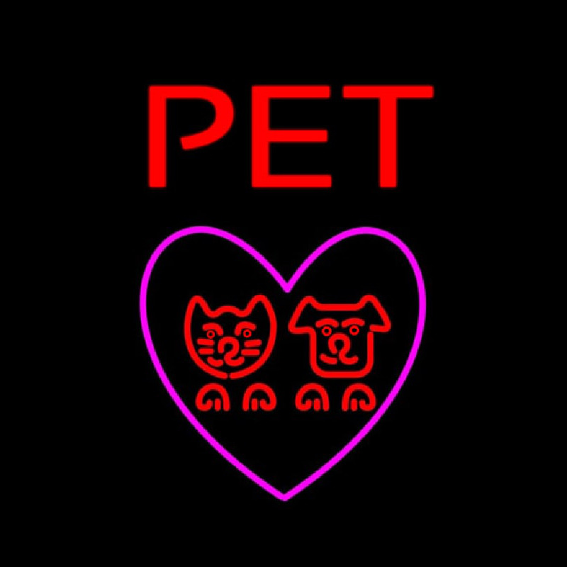 Pet Love Neon Skilt