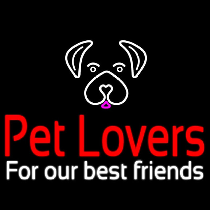 Pet Lovers Neon Skilt