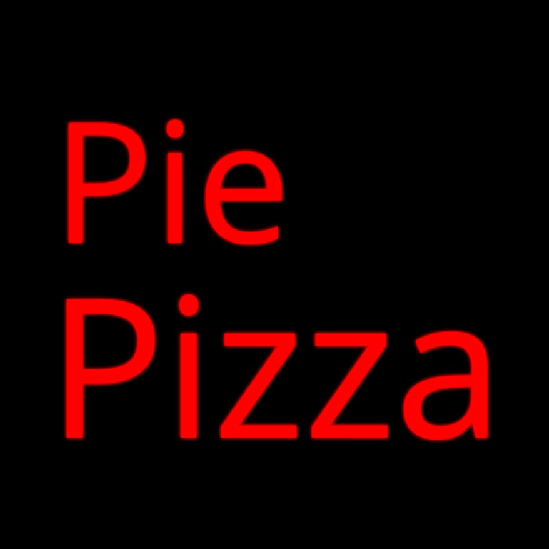 Pie Pizza Neon Skilt