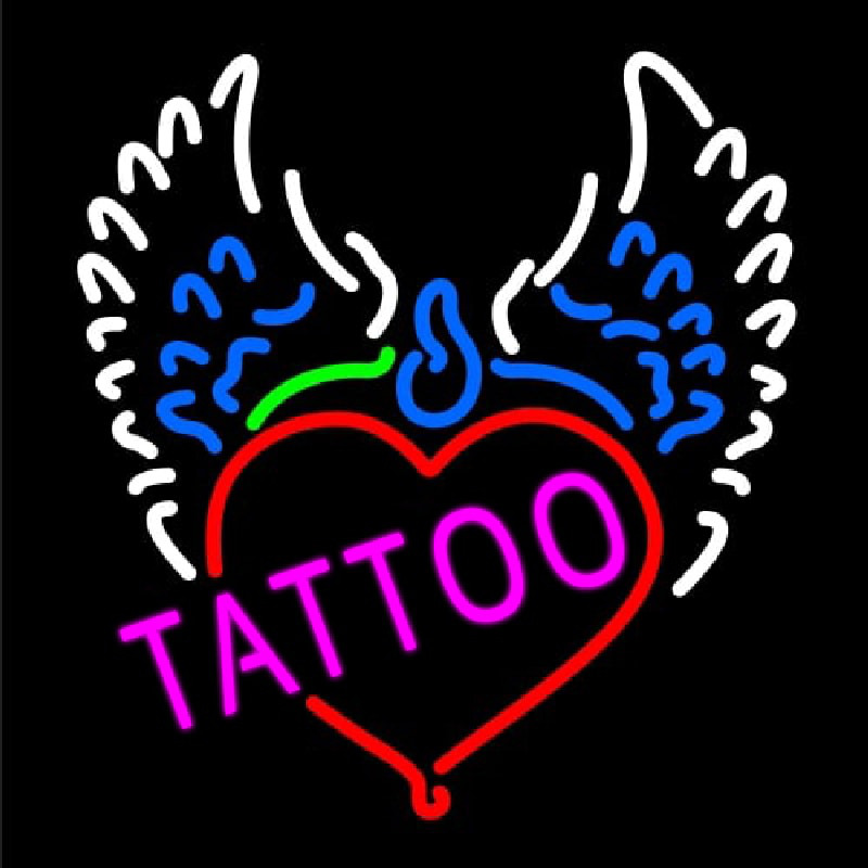 Piercing Tattoo Addiction Logo Neon Skilt