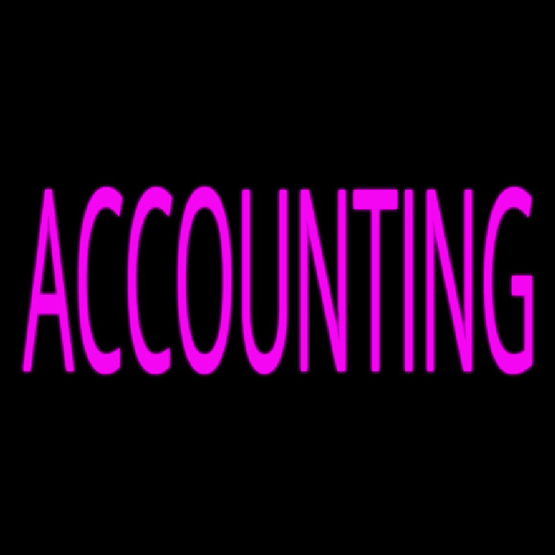 Pink Accounting Neon Skilt