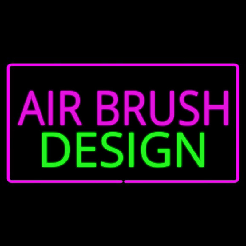 Pink Airbrush Design With Pink Border Neon Skilt