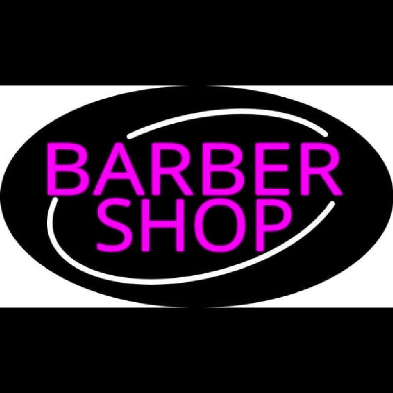 Pink Barber Shop Neon Skilt