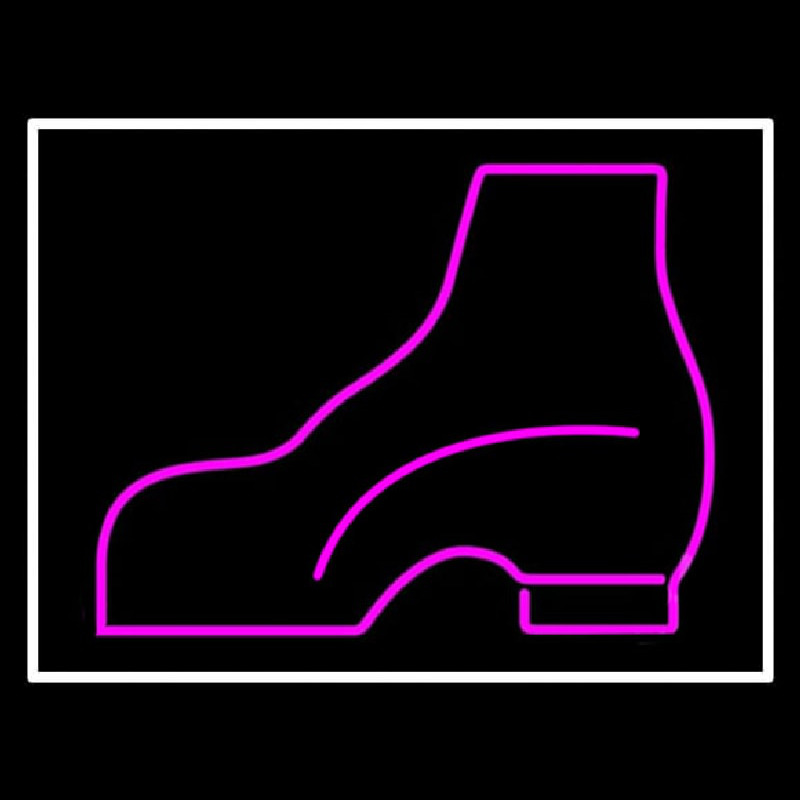 Pink Boots With Border Neon Skilt