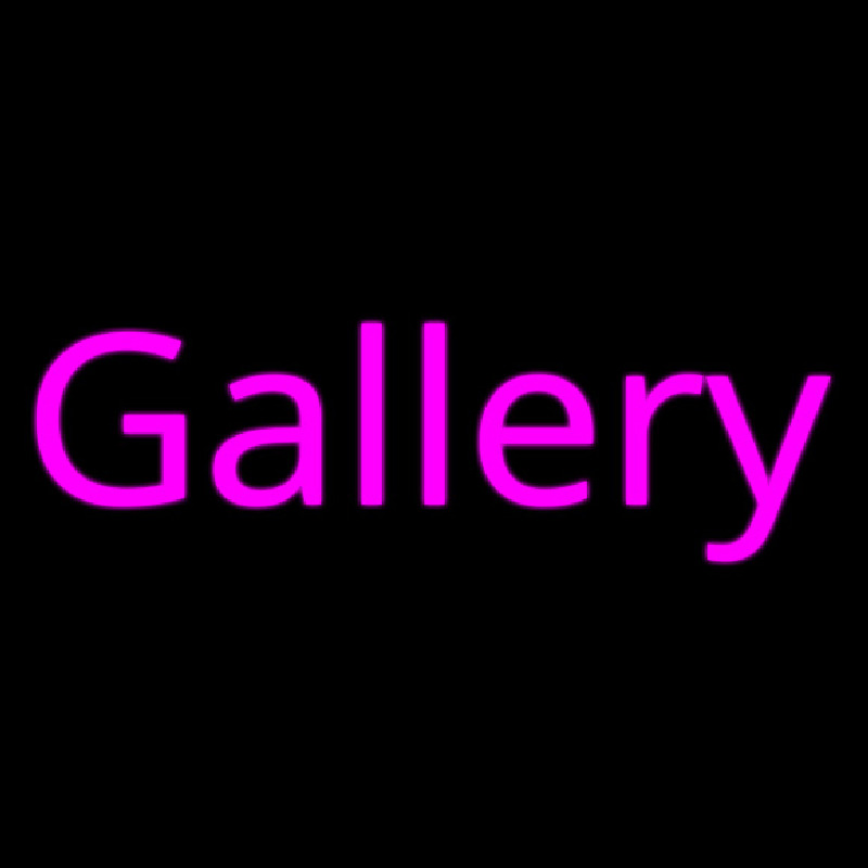 Pink Cursive Gallery Neon Skilt