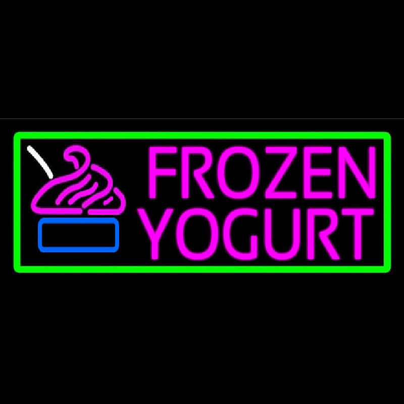 Pink Frozen Yogurt Neon Skilt