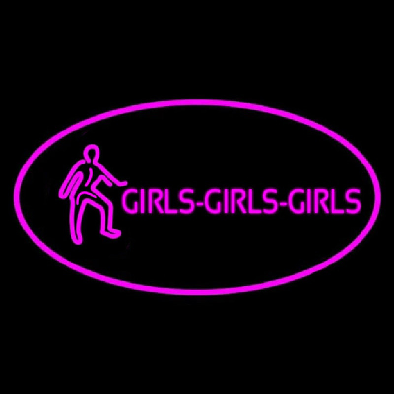 Pink Girls Girls Girls Neon Skilt