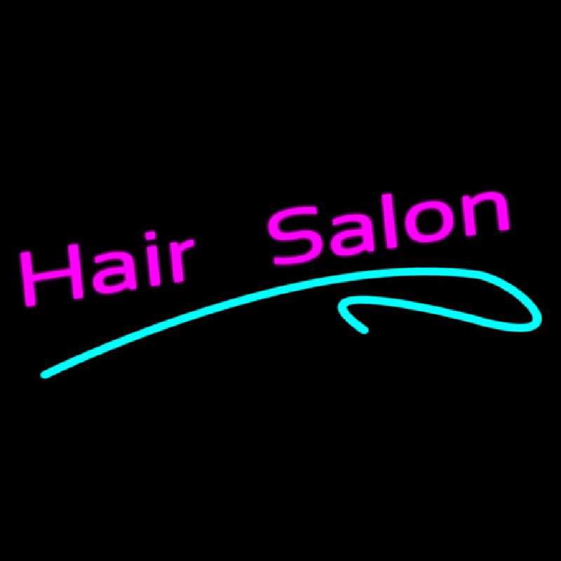 Pink Hair Salon Neon Skilt