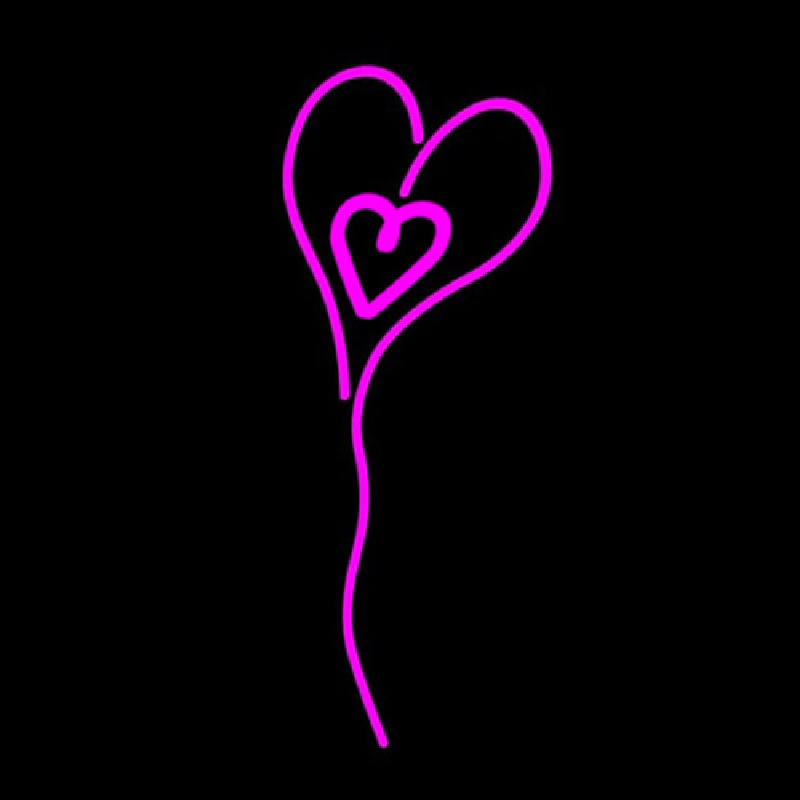 Pink Neon Heart Neon Skilt