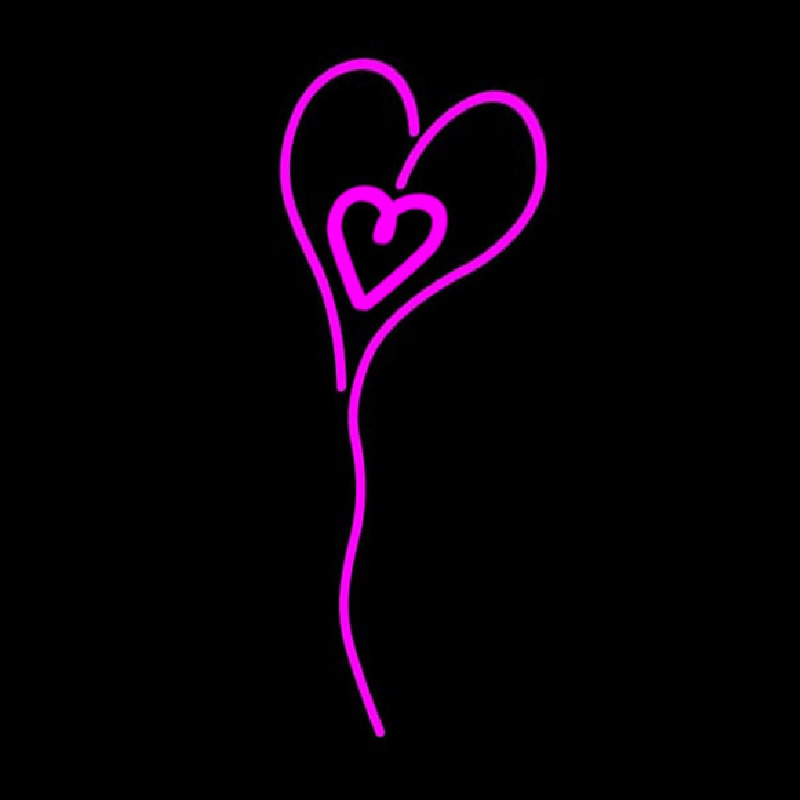 Pink Neon Heart Neon Skilt