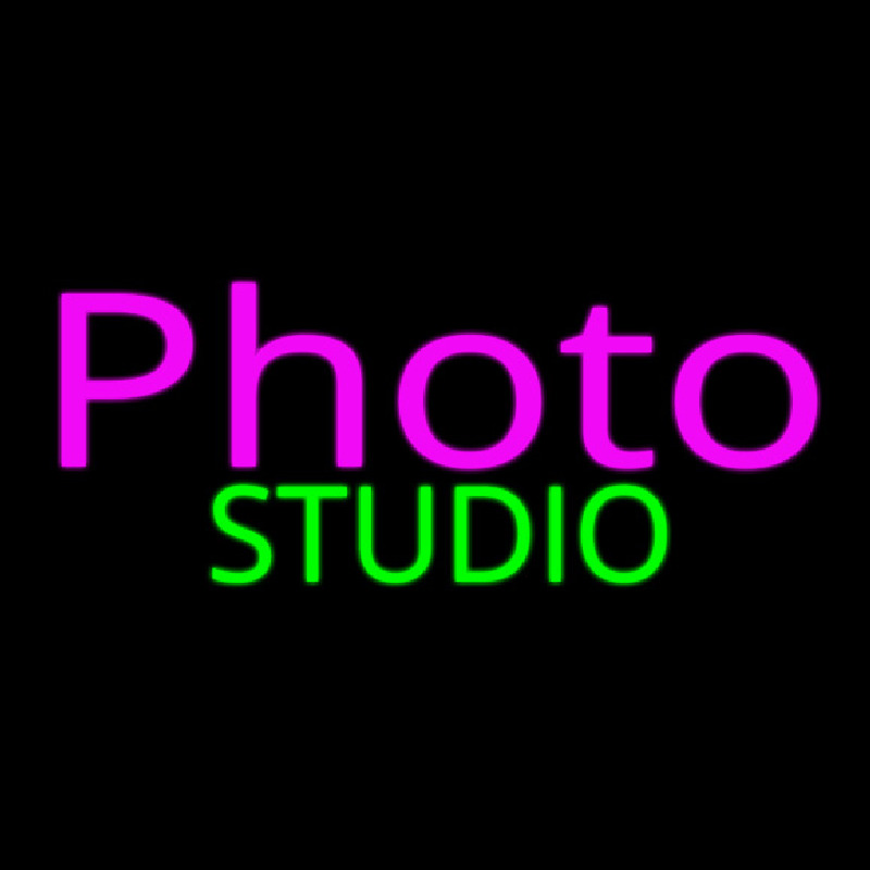 Pink Photo Studio Neon Skilt