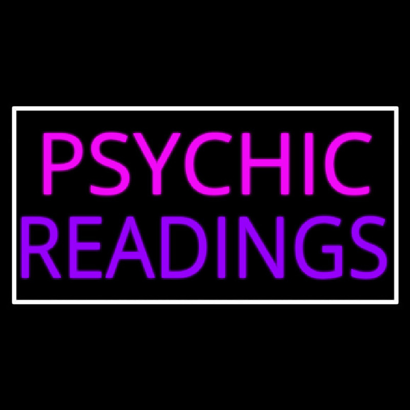 Pink Psychic Purple Readings Neon Skilt