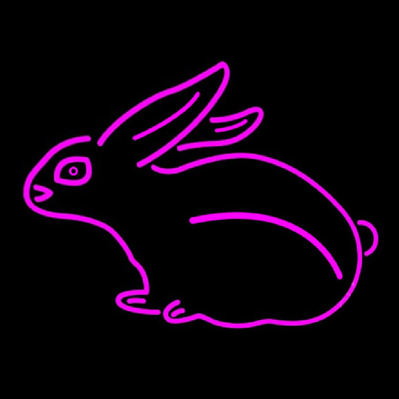 Pink Rabbit Neon Skilt