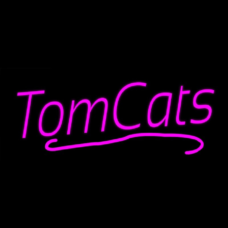 Pink Tom Cats Neon Skilt