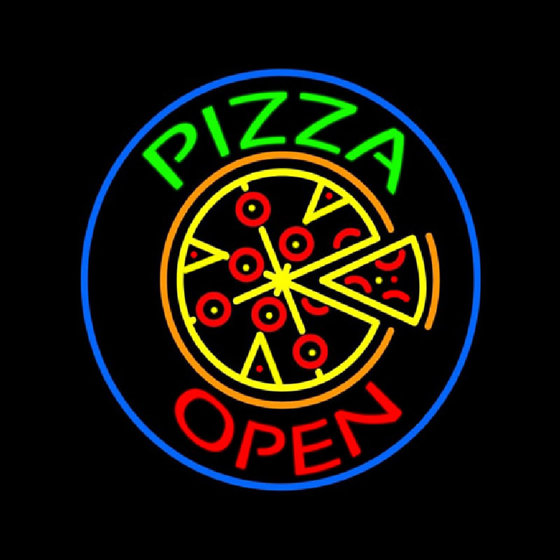 Pizza Open Neon Skilt