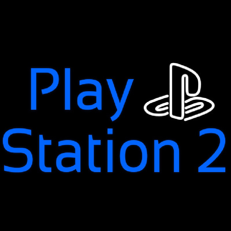 Playstation 2 Neon Skilt