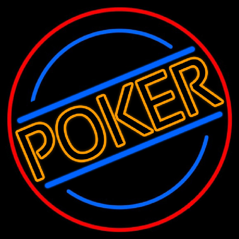 Poker 2 Neon Skilt