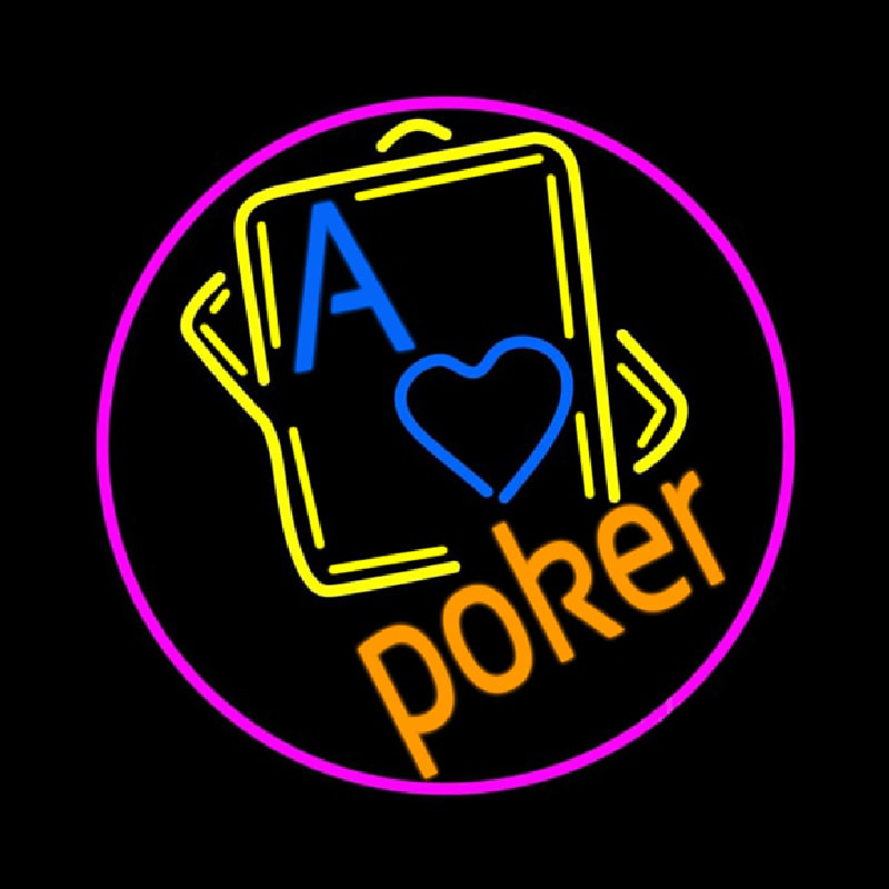 Poker 2 Neon Skilt