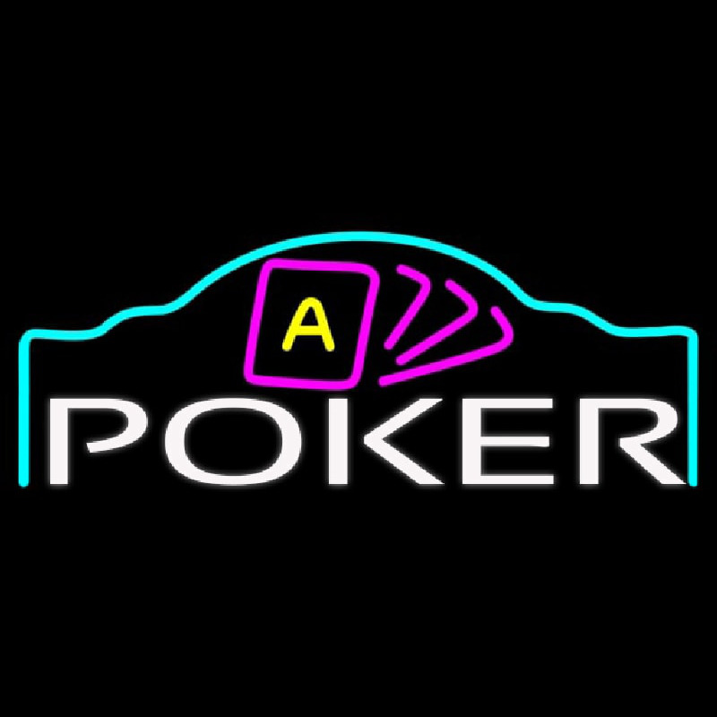 Poker King 6 Neon Skilt