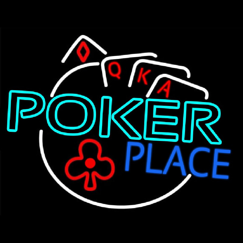 Poker Place Neon Skilt