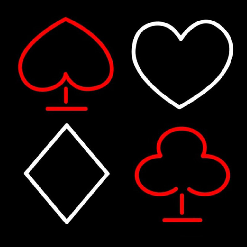 Poker Symbol Neon Skilt