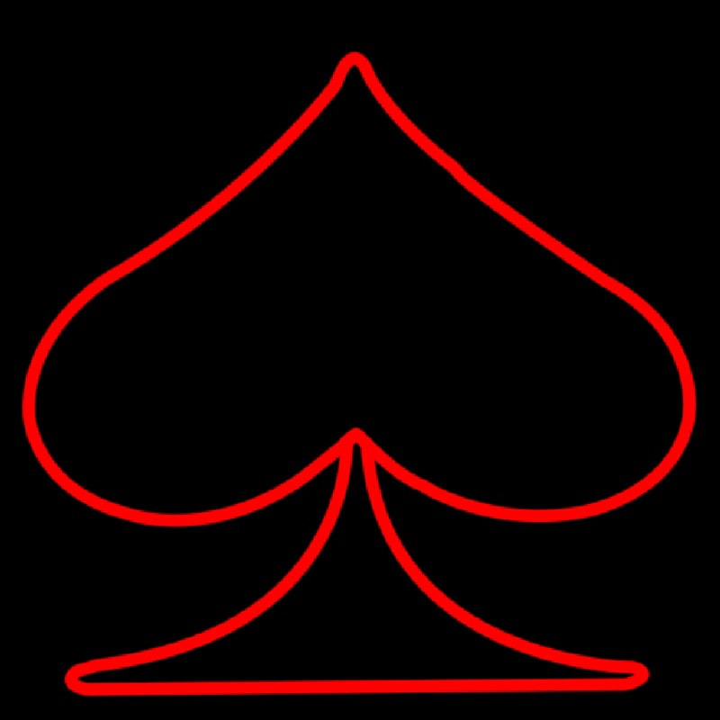 Poker Symbol Neon Skilt