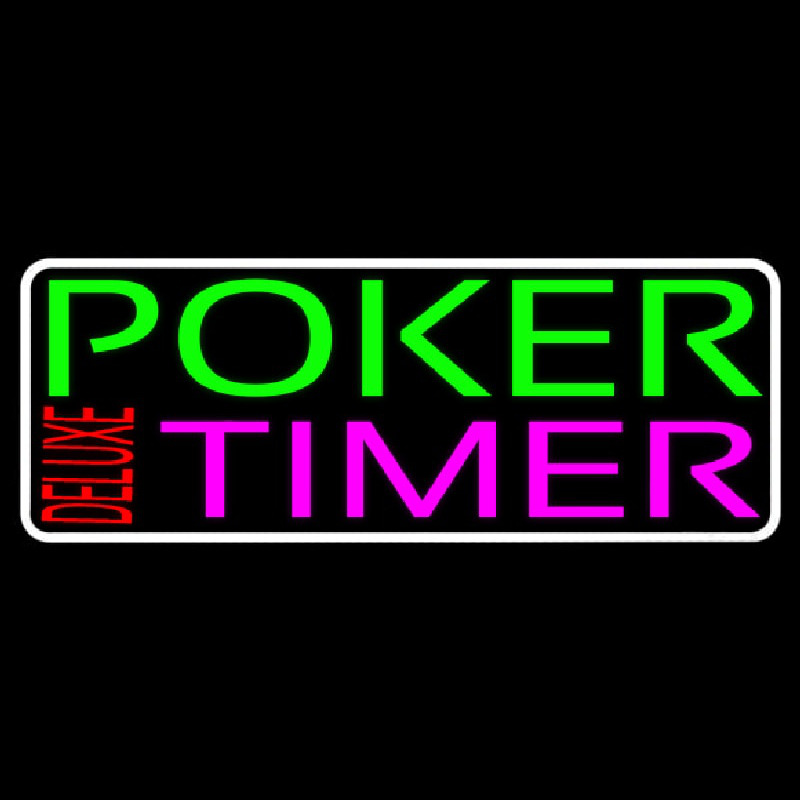 Poker Timer Delu e 2 Neon Skilt