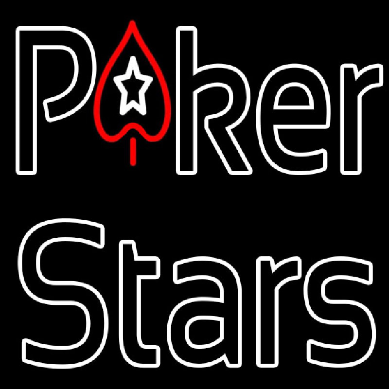 Pokers Stars Neon Skilt